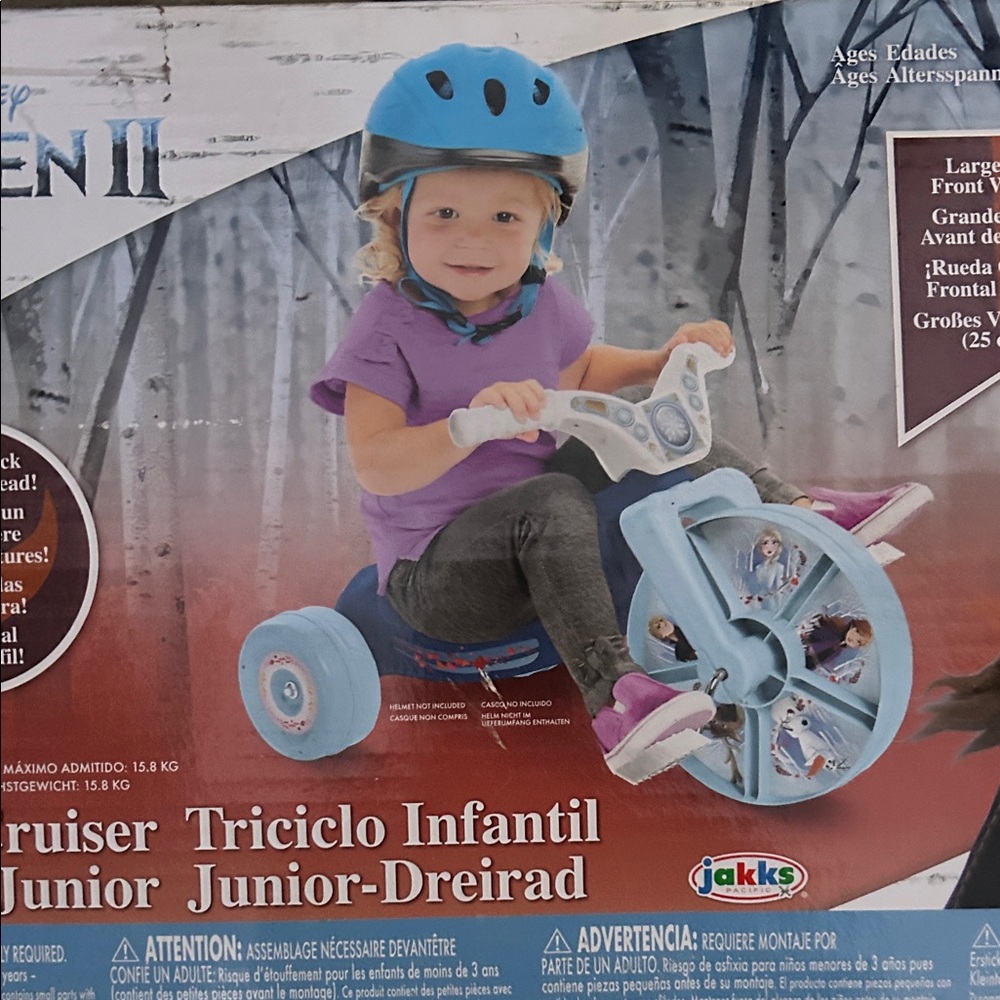 Disney Frozen II Junior Cruiser Tricycle - Blue and Purple
